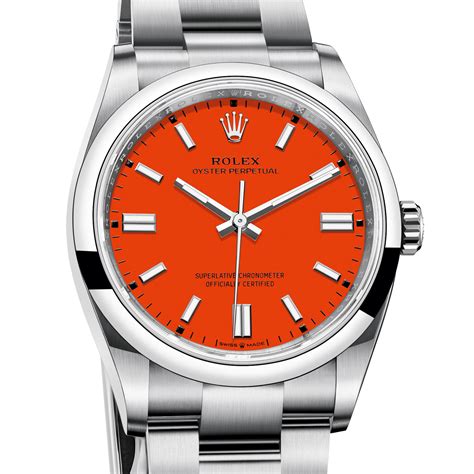 orange dial rolex.